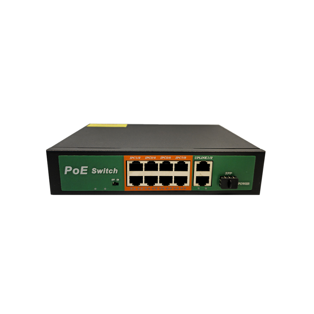 POE Switch 8*100Mbps(POE) +2*1000Mbps (Uplink) +1*1000Mbps SFP port