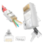 CAT7 FTP MODULAR PLUGEZ TYPE (pass through)
