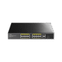 16-Port 10/100M PoE+ Switch with 1Gigabit Uplink and 1 Gigabit Combo SFP Port 200W (FS1018PS1)