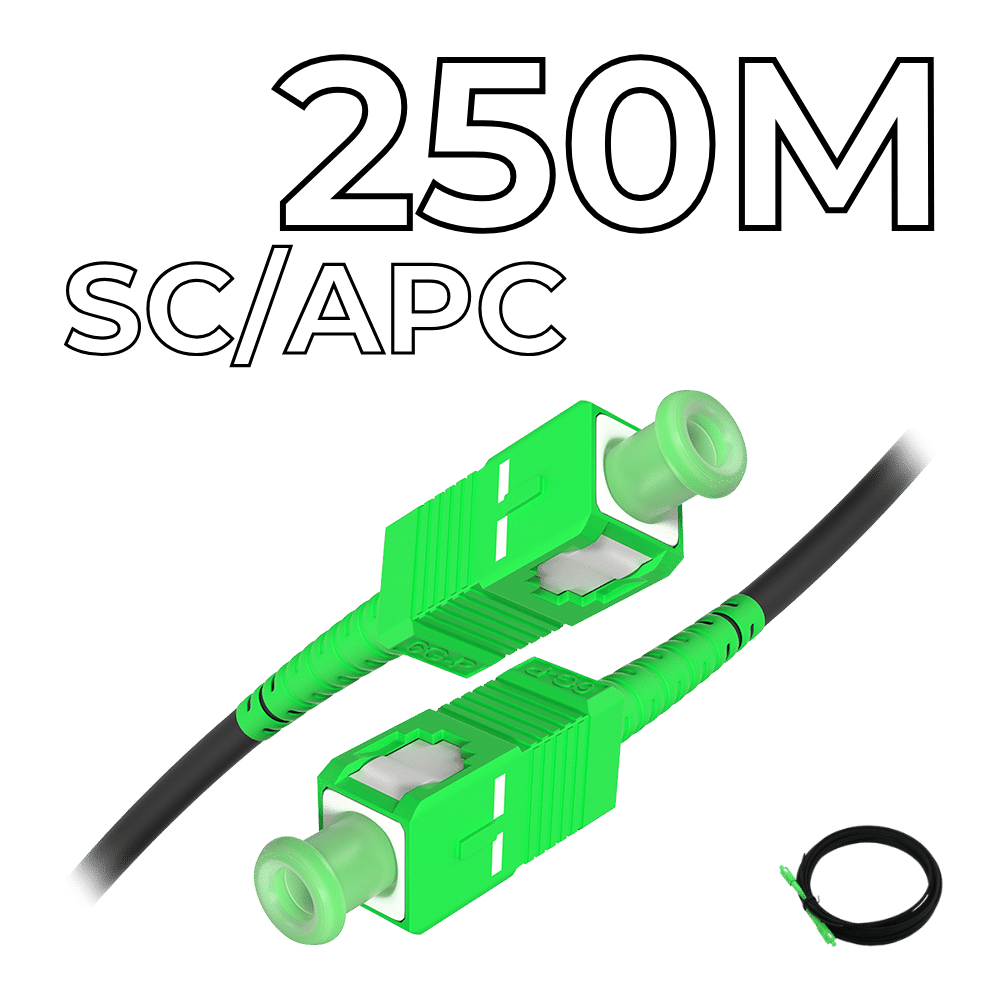 Fiber Optic Drop Cable SC/APC Connectors 250M