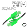 Fiber Optic Drop Cable SC/APC Connectors 75M