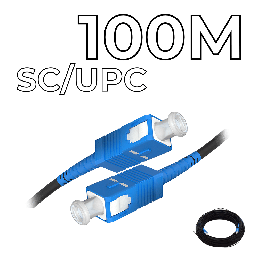 Fiber Optic Drop Cable SC/UPC Connectors 100M