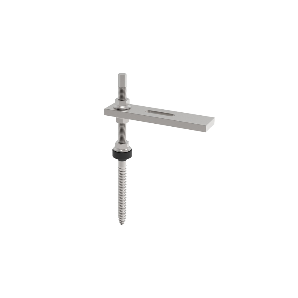 For Metal Pitched Roof:Hanger Bolt M10*300mm with Supporting Plate 30*80mm