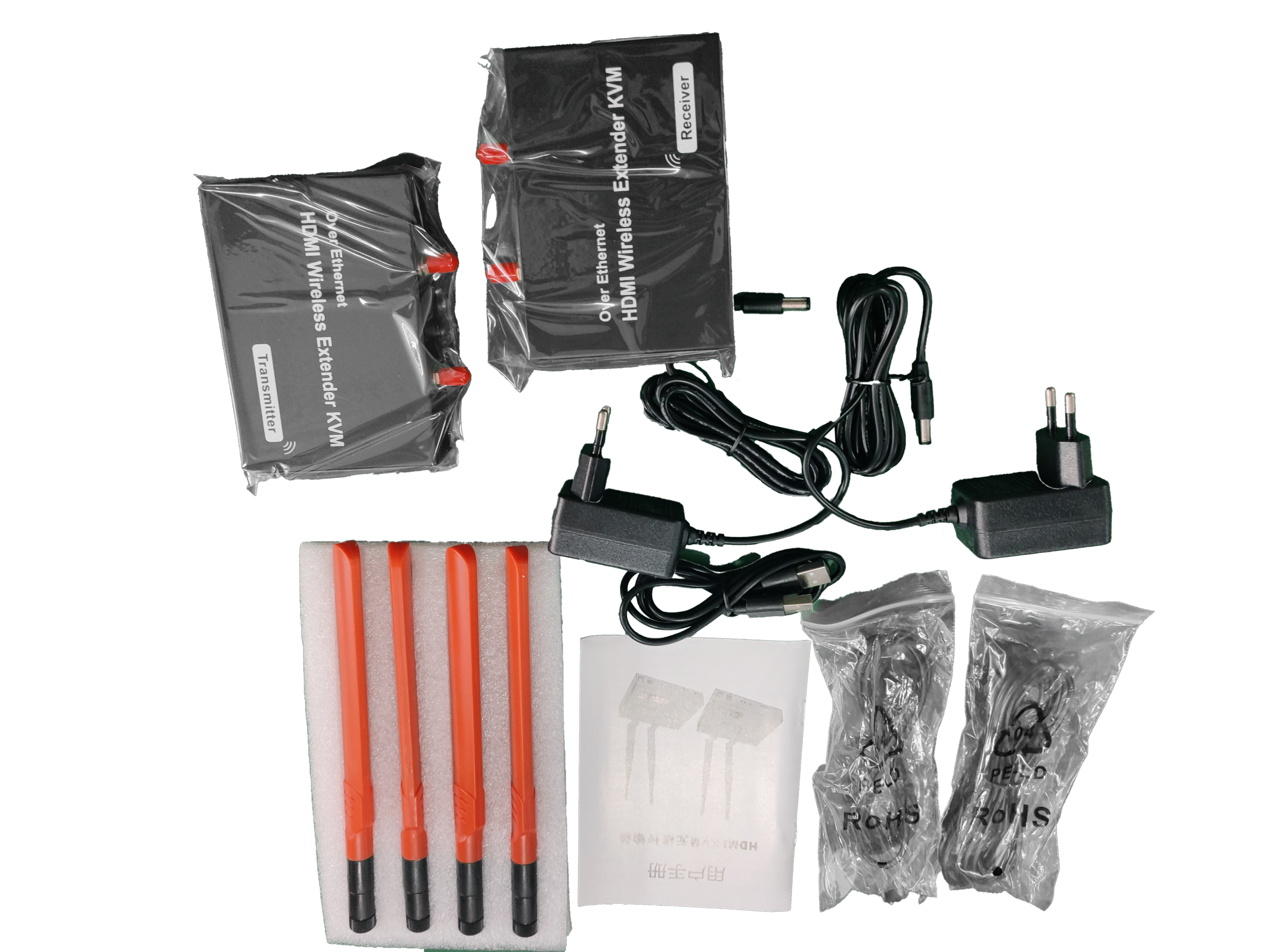 HDMI wireless extender 30HZ long antenna 300m KVM