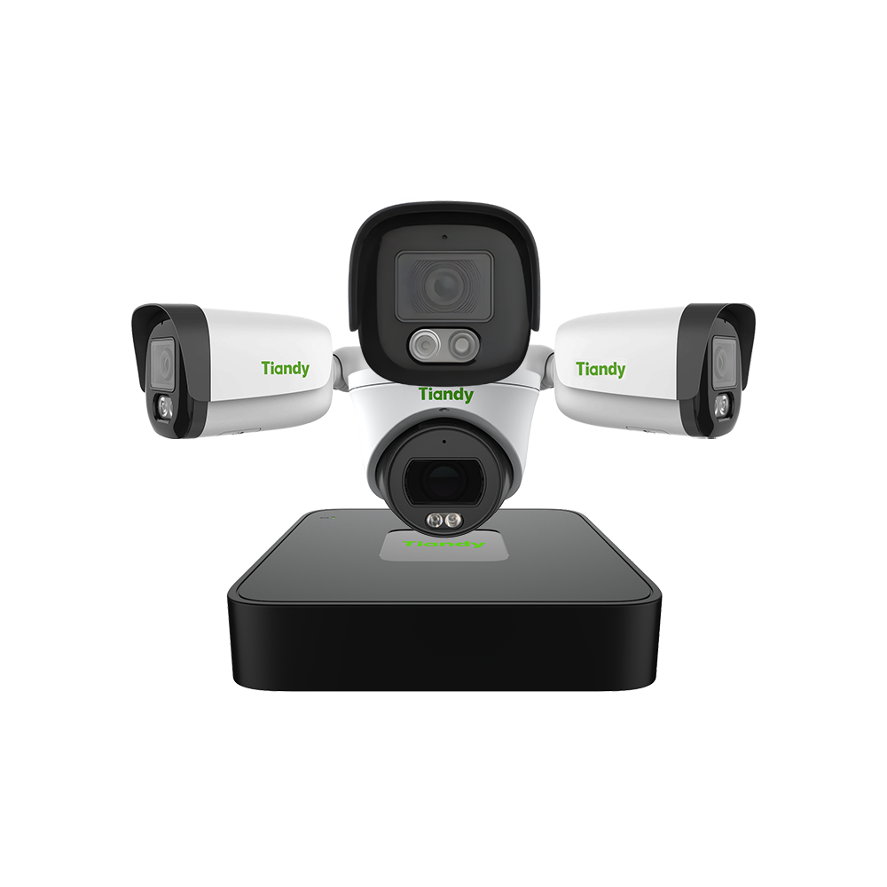Camera set 4pcs 4MP (1 NVR ,3 Bullet Camera , 1 Dome Camera )