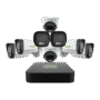 Camera set 8pcs 4MP (1 NVR ,6 Bullet Camera , 2 Dome Camera )