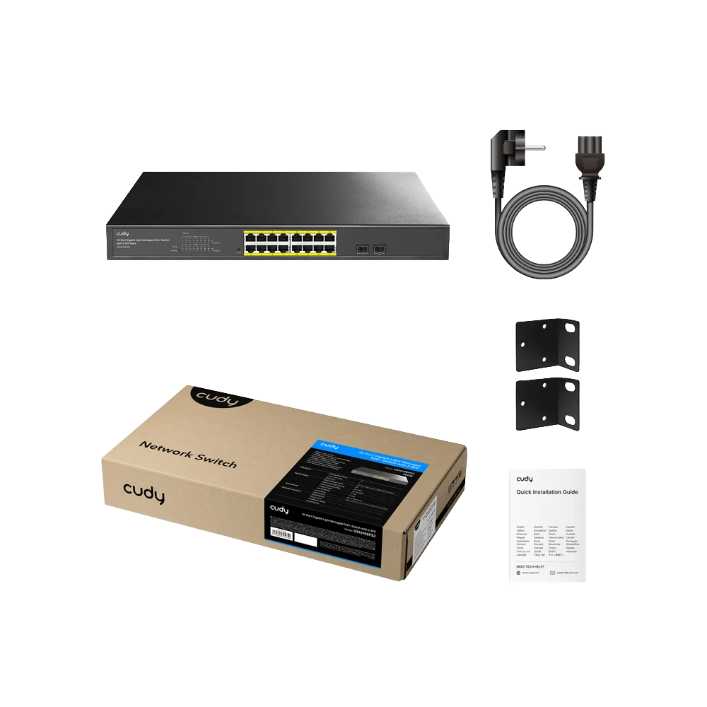 16-Port Gigabit Cloud Easy-Managed PoE+ Switch with 2 SFP GS1016EPS2 - Figura 2
