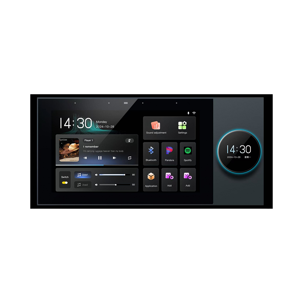 7 inches 1024*600 multi-touch, On Wall Amplifier with WI-FI Bluetooth TF AUX FM H7