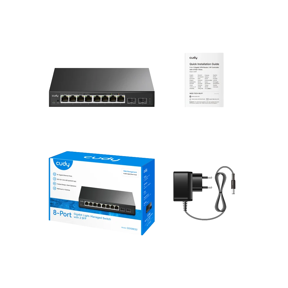 8-Port Gigabit Easy-Managed Switch with 2 SFP GS108ES2 - Figura 2