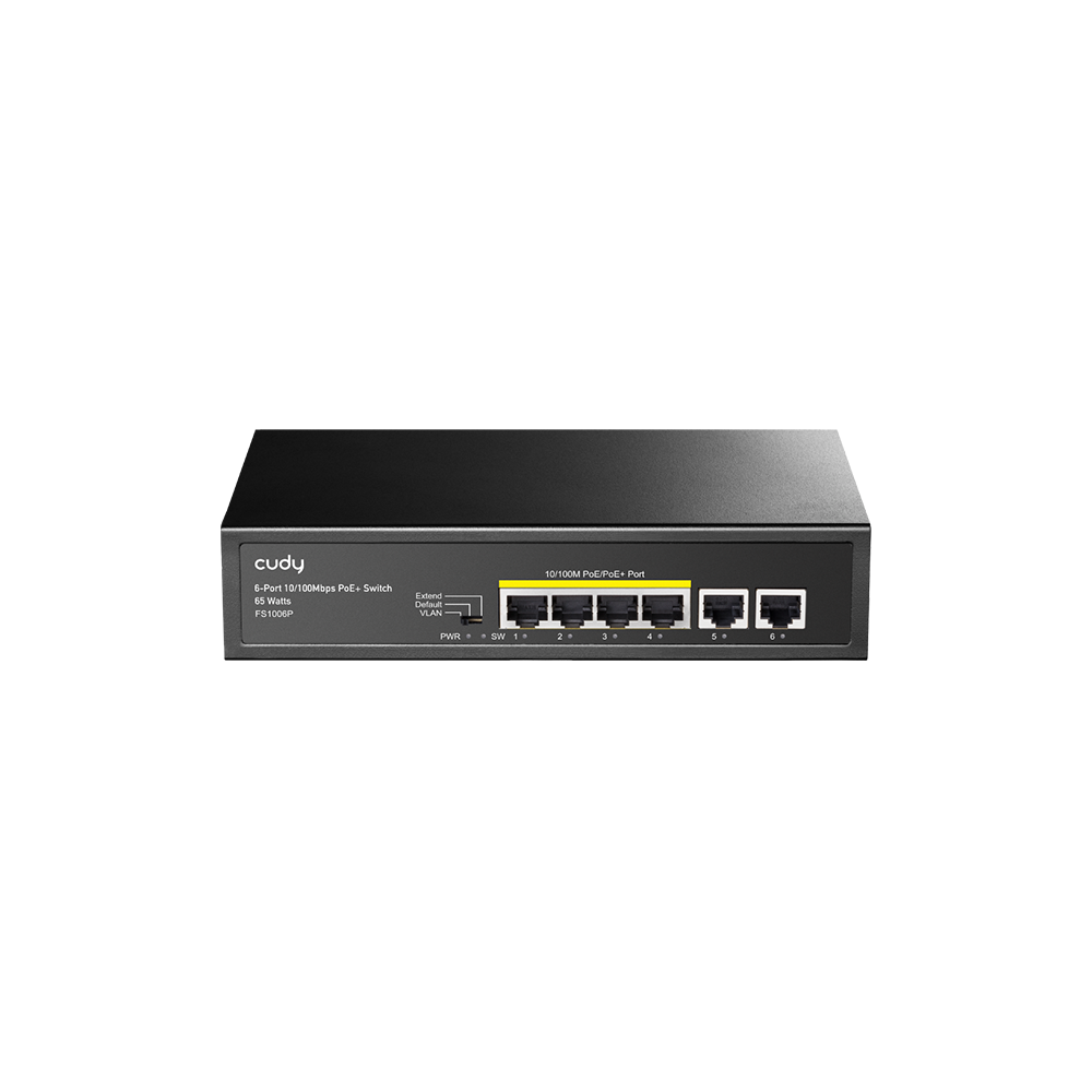6-Port 10/100M PoE+ Switch 60W ( FS1006P )