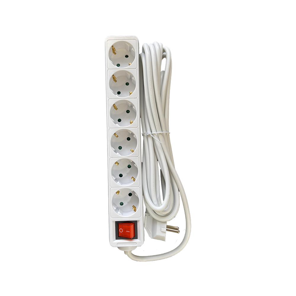 Plastic Socket 6 ways 5Mtrs