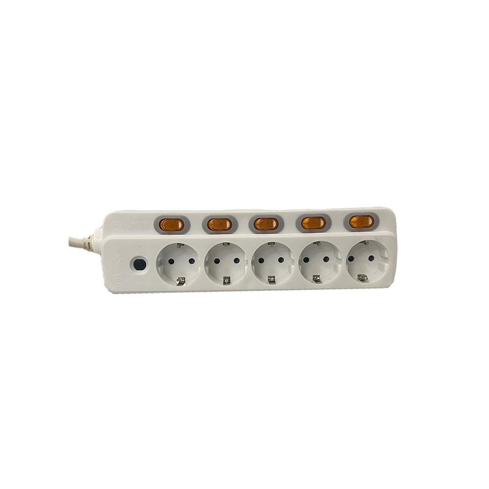 Socket with independent switch 5 ways