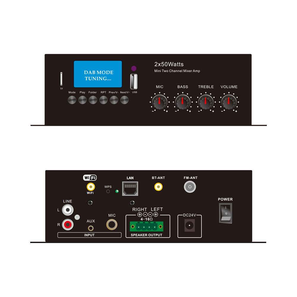 Multiroom Amplifier 2 x 50W – DNLA Airplay Compatible | TM-250UD